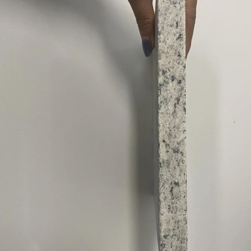 off- White and Smooth Surface Granite with Rich Texture Use for Countertops and Decorations