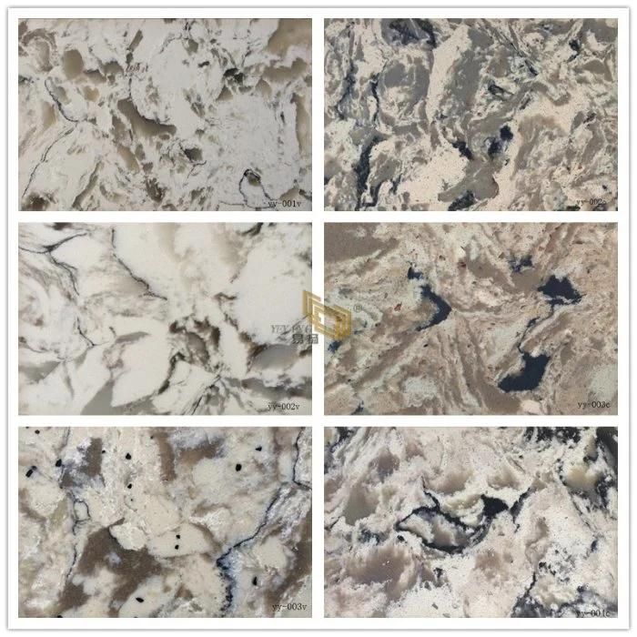 Luxury Granite Vein Quartz Artificial Slabs for Countertops/Vanitytop/Building Negineer Wholesale
