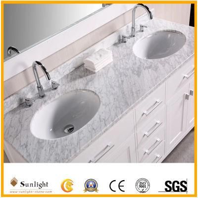 Custom Polished Carrara White Marble Lowes Vanity Tops Countertops for Bathroom