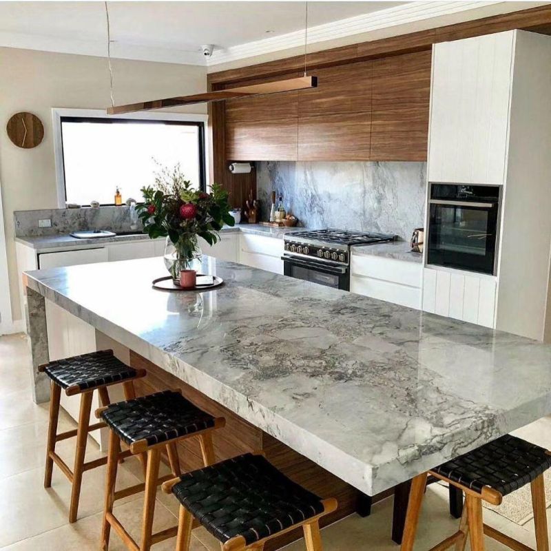 Chinese Natural Polished Grey Marble for Kitchen Countertops