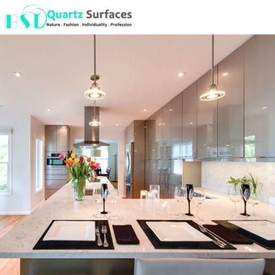 Carrara White Quartz Kitchen Countertops