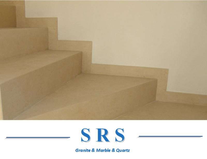 White/Beige/Yellow Granite Stairs for Floor/Upstair Interior/Outterior