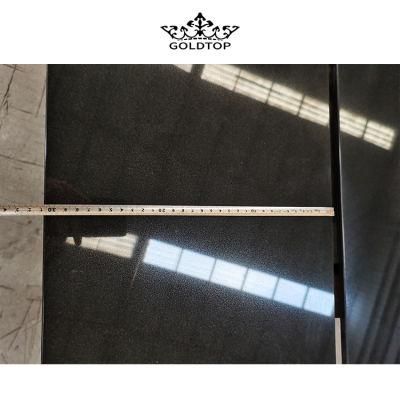 Natural Stone Polished Indoor Decoration Absolute Black Slab Black Granite for Tiles Countertop