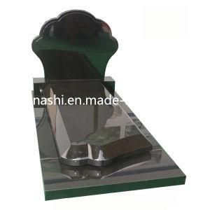 Mongolia Black Basalt Stone Carved Tombstone Monument for Cemetery