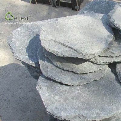 Grey Blue Brown Stepping Paver Steps Random Crazy Flag Stone Slate Luxury Garden Villa