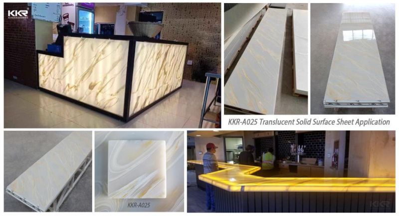 DuPont Corian Acrylic Translucent Stone Translucent Decorative Panels Solid Surface Material Faux Interior Wall Panels Sheet