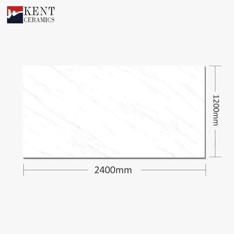 1200*2400mm White Soft Polished Marble Look Tile Building Material Slab