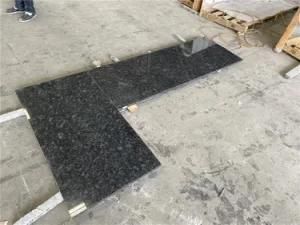 Indian Steel Grey Granite Vanity Tops with Ceramic Undermount Sinks