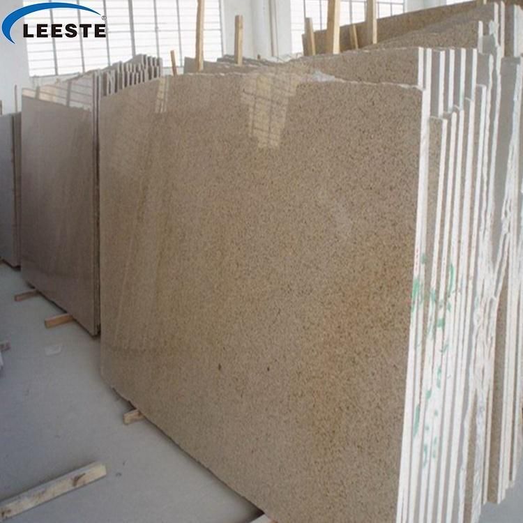 G682 Rusty Yellow Granite Natural Yellow Granite Polished Slabs Sawn Cut Cubestones