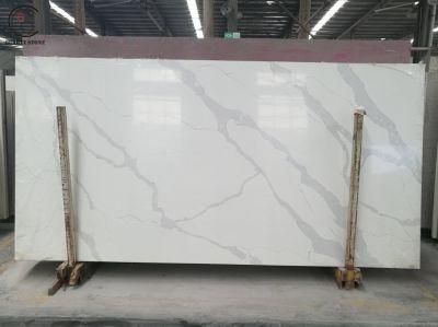 Artificial Calacatta Stone Slab Kitchen Countertops Table Top