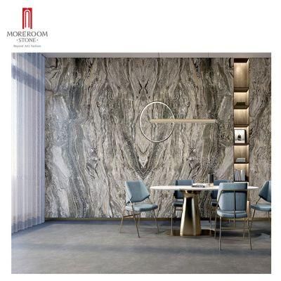 Venice Brown Natural Bookmatch Marble Slab Large Porcelain Tile Wall