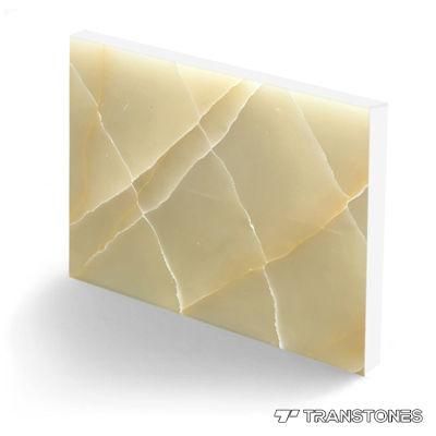 Engineered Backlit Light Faux Alabaster Stone for Washbasin Cabinet Decor