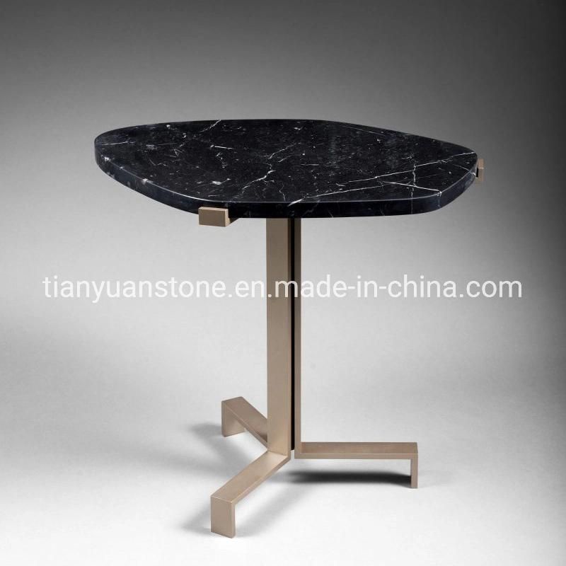 Modern Golden Metal Marble Coffee Side Table Customized