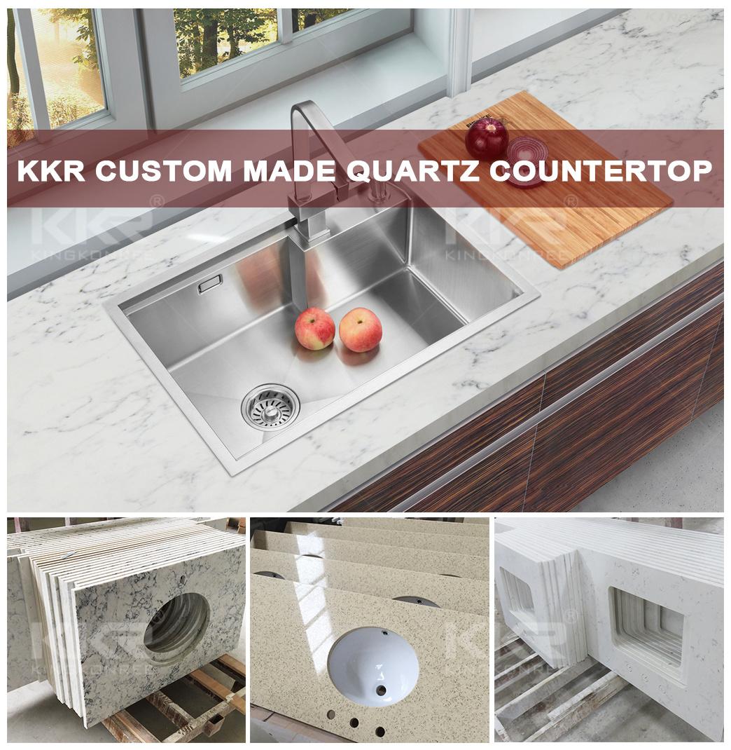 Kkr Custom Size Quartz/Solid Surface Kitchen Sink with Kitchen Countertop Top