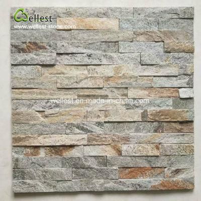 3D Finish Quartzite Ledge Stone. Stack Stone Veneer for Wall Cladding