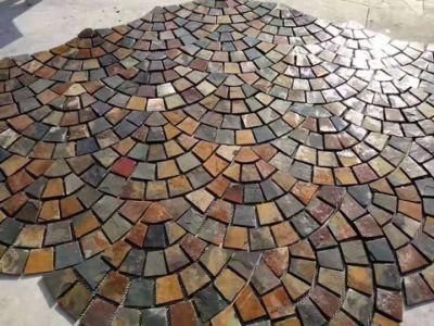 Fan- Shaped Flagstone Paving with Floor Pavement