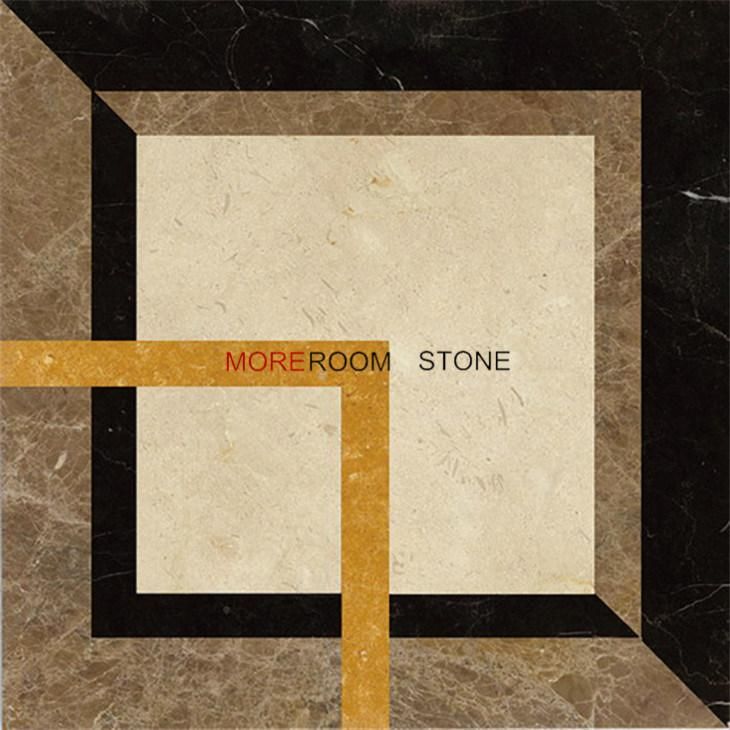 Water-Jet Design Ceramic Floor Tile Composite Nature Marble