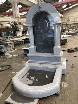 Europe Black with White Granite Tombstone Headstone Gravestone