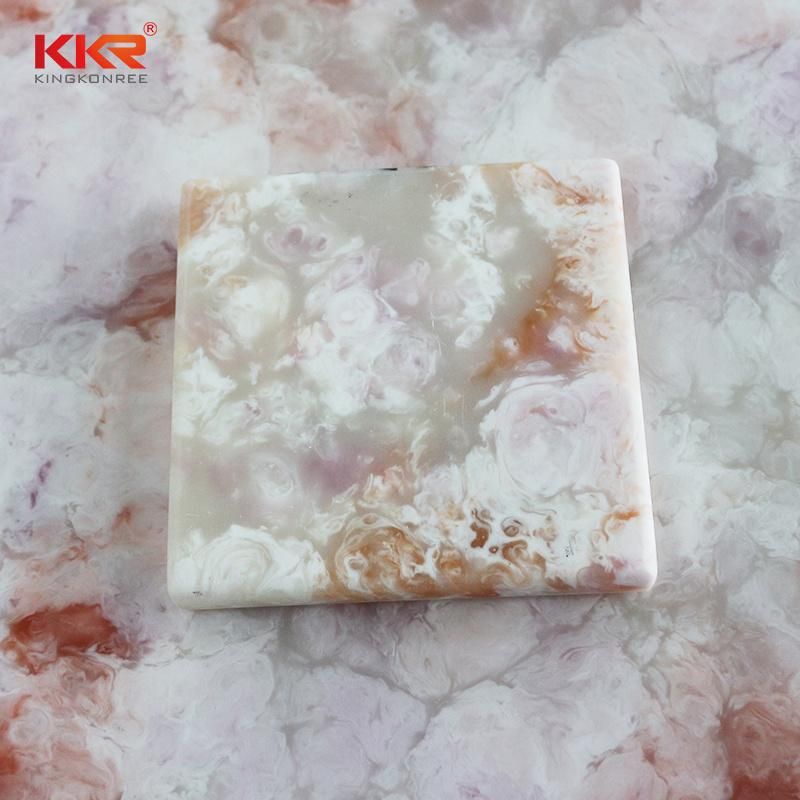 Kkr Terrazzo Series Artificial Stone Acrylic Sheet Solid Surface for Bench Tops