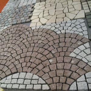 Granite Fan-Shape Curb Stone, Cube Stone, Cobble Stone Pebble Stone Paving Stone