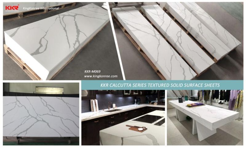 3200X800 Carrara/Calacatta White Artificial /Engineered Quartz Stone Marble Solid Surface Stone