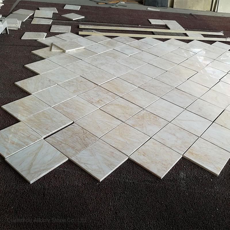 Golden Spider Beige Marble Tiles and Floors with Gold Vein