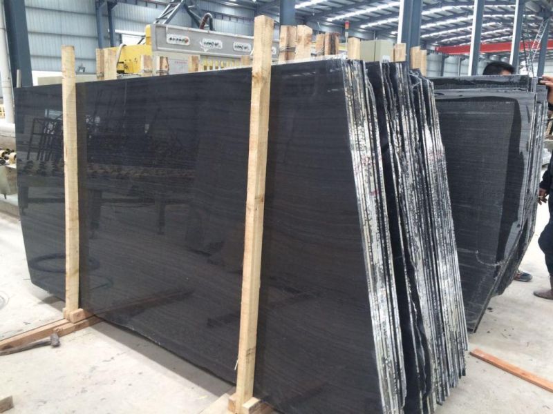Black Wooden Marble Slab, Black Grainy, Black Timber