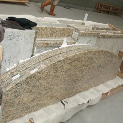 Giallo Santa Cecilia Eased Edge Natural Granite Kitchen Countertop for Hotel, Santa Cecilia Light Granite Countertop