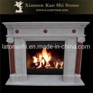 Simple Granite Stone Carving Fireplace for Indoor Decoration