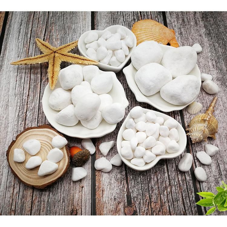 Factory Supply Natural Tumbled Stone Snow White Pebbles for Sale