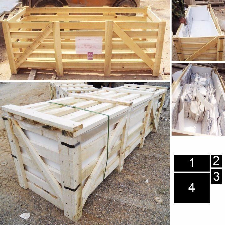Natural White Marble Fireplace with High Carving Quality