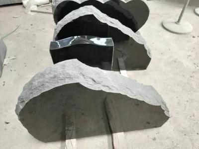 Customized Irregular Absolute Shanxi Black Granite Headstones American &amp; Canadian Memorials