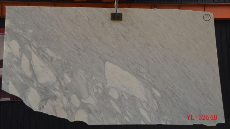 Snow White Polished Marble Slabs for Interior Flooring Wall Decoration