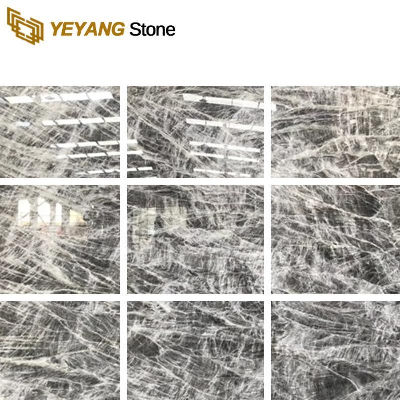 Artificial Natural Silver Fox Grey Marble for Kitchen/Bathroom