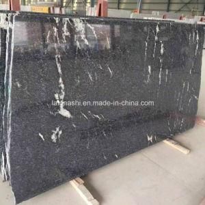 Water Jet Granite Snow Grey Mist Black Slabs for Countertop, Vanity Top