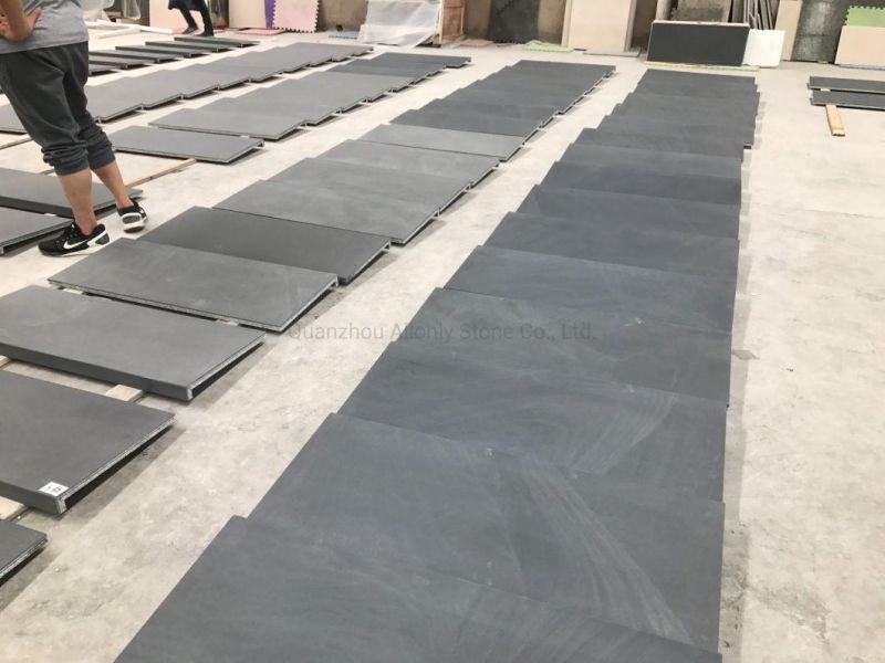 Natural Black Sandstone for Exterior Wall Cladding Stone Decoration