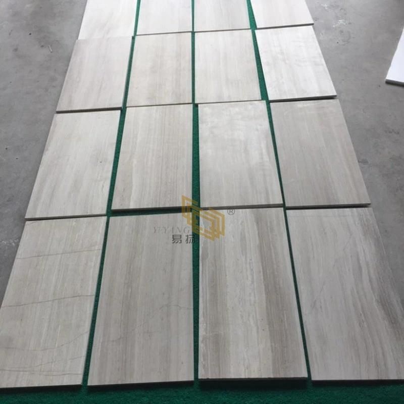 White Wood Vein Marble Tiles for Interior/Mosaic/Hotel/Commercial/Residential/Flooring/Wall Wholesale
