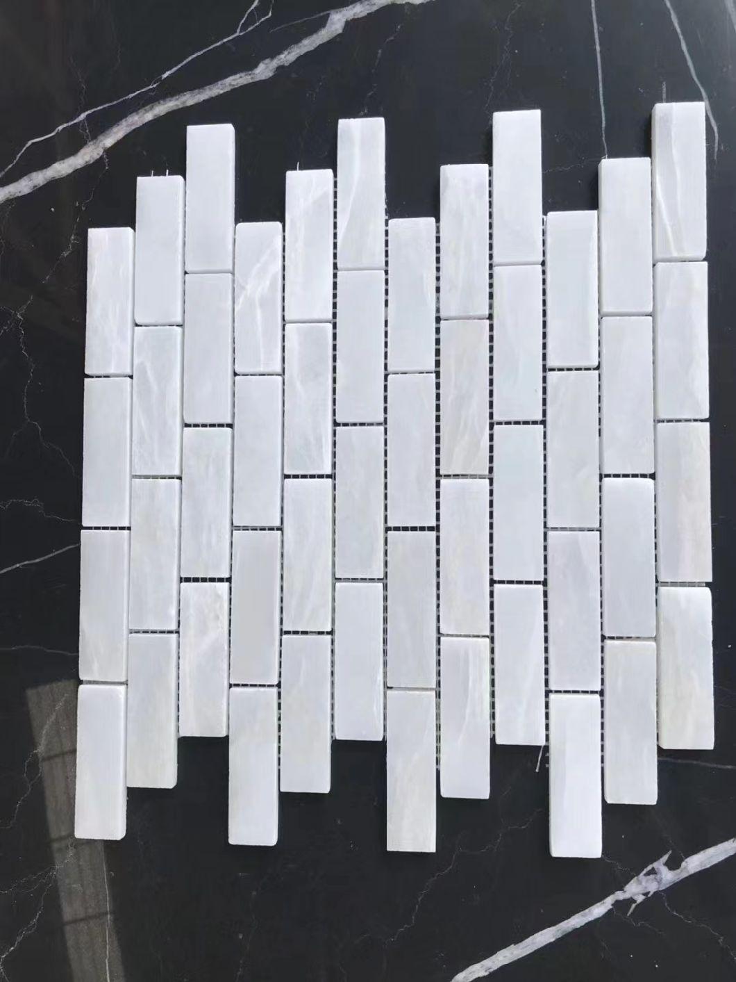 Wholesales Round Medallion Waterjet Tile Custom Floor Medallion White with Black Marble Tile for House Decoration