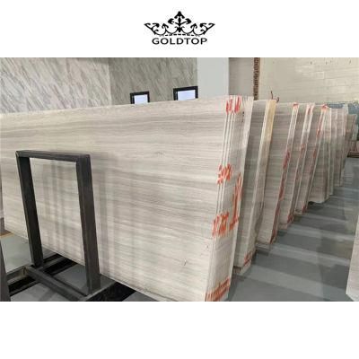 Natural Stone Wholesale Polished White Wood Marble Tabletop /Wall Tiles/Countertop/Slab Tiles/Floor Tiles