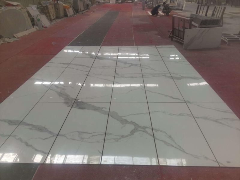 6mm/9mm/12mm/15mm Artificial Stone White Calacatta Grey Veins Sintered Stone Porcelain Slabs