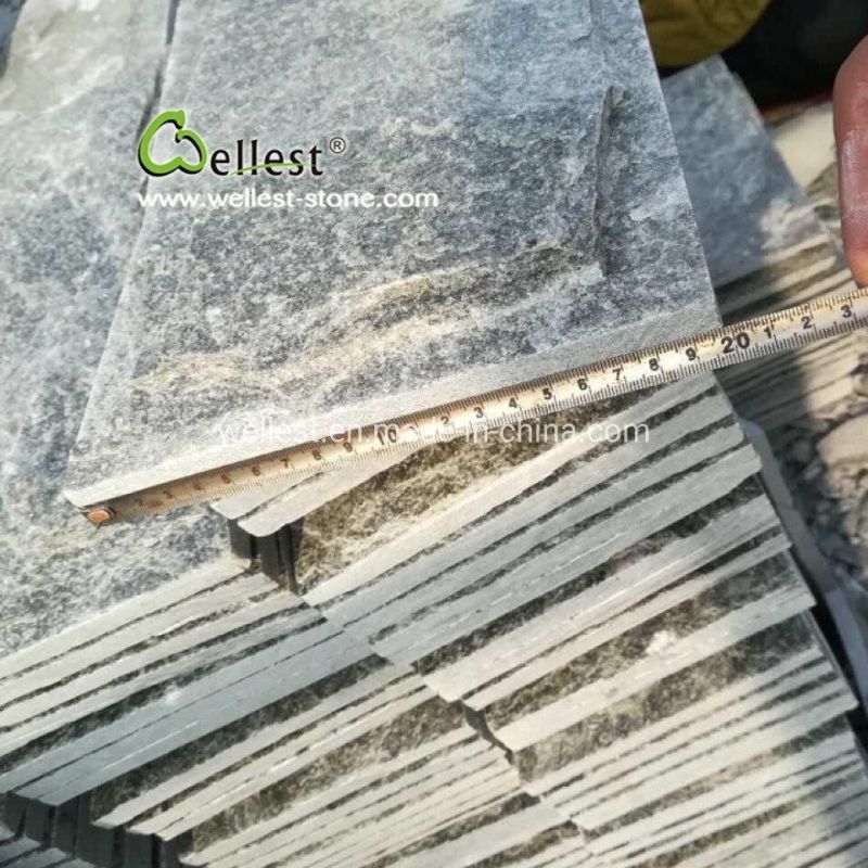 Green Quartzite Mushroom Stone Exterior Wall Stone