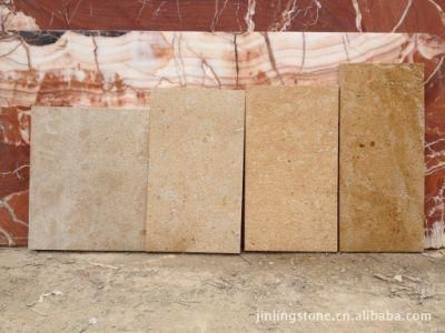 Beige Yellow Limestone Paving Tile for Garden/Home/Wall Decoration Honed