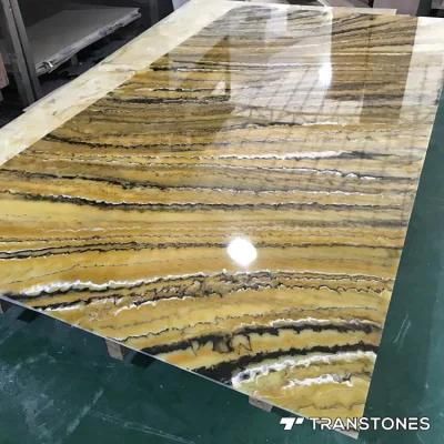 New Design Onyx Stone Veneer Polished Translucent Alabaster Wall Panel