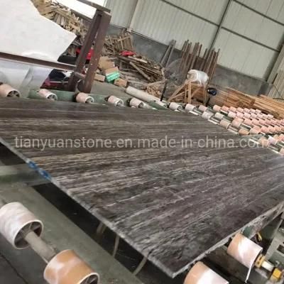 Natural Silver Grey Travertine Marble Slab for Flooring/Countertop