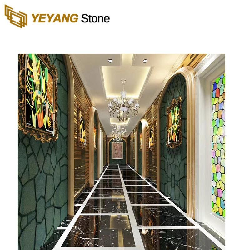 Gold Veins Rose Black Marble for Wall and Countertops