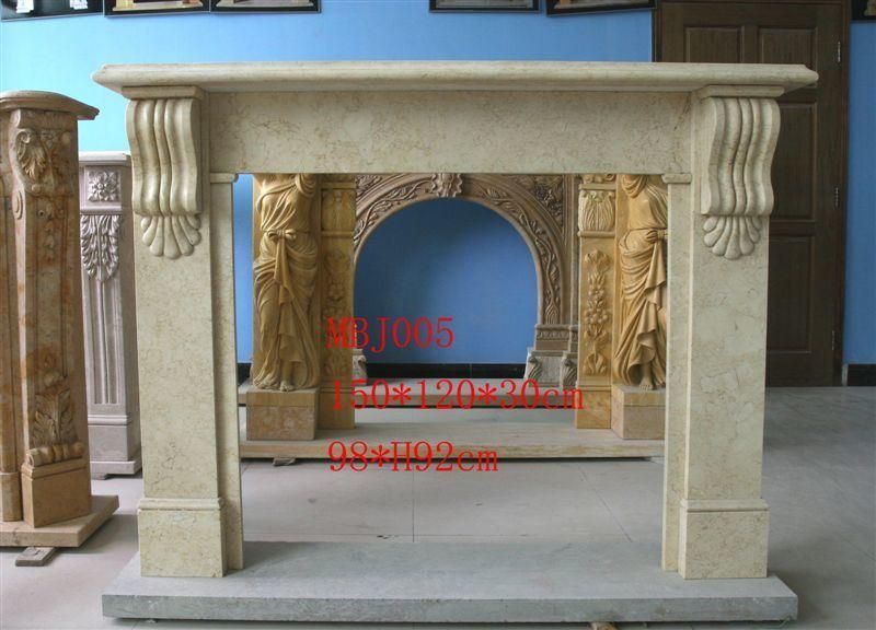 Modern Simple Design Marble Firplace for Indoor Decoration