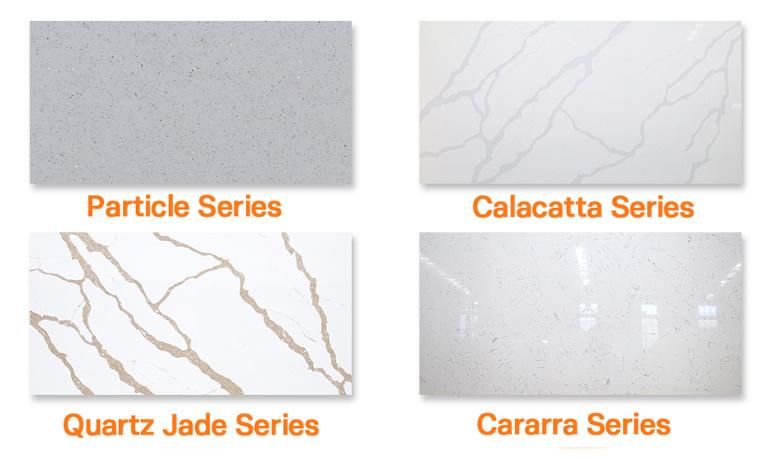 White Black Vein Countertop Quartz Stone Quartz Slab