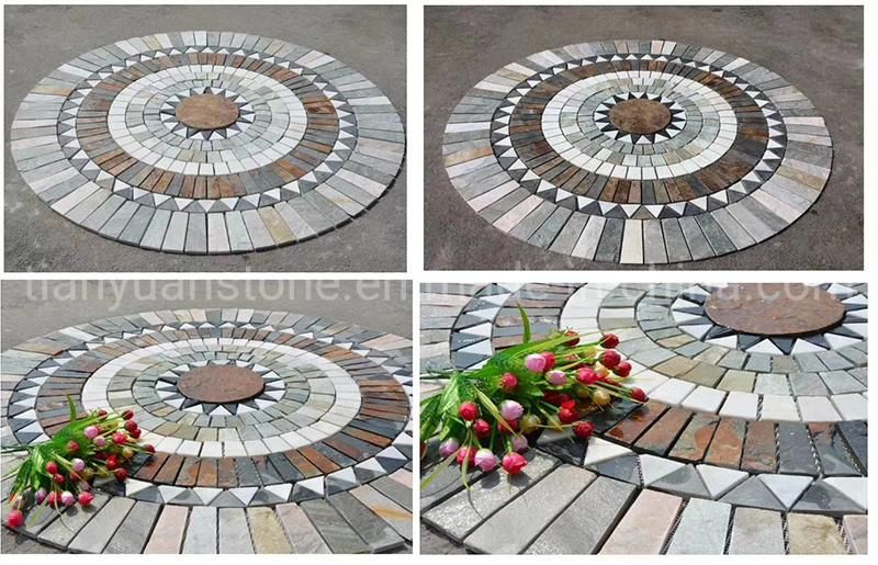 Irregular Black Blue Grey Slate Flagstone for Outdoor Paving