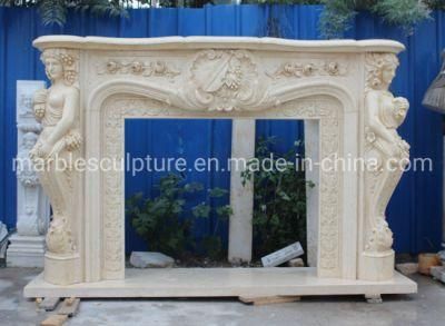 Natural Indoor Decorative Classical Style&#160; Marble Fireplace (SYMF-372)