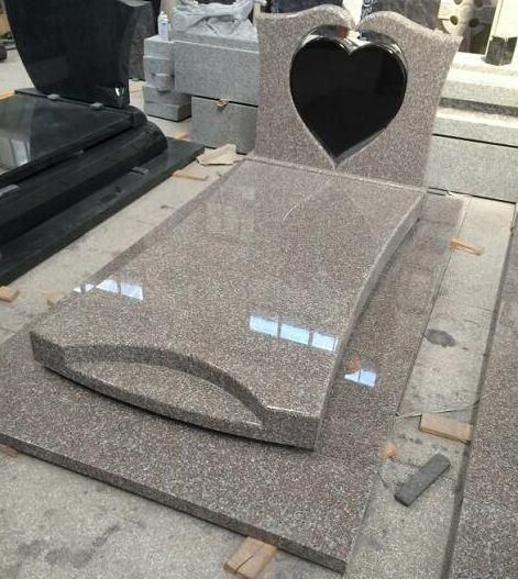 G732 Granite Heart Shape Bench Memorial Gravestone for Hollands